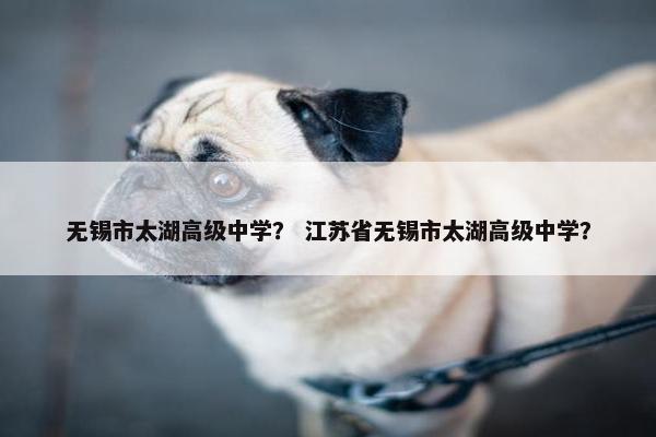 无锡市太湖高级中学？ 江苏省无锡市太湖高级中学？