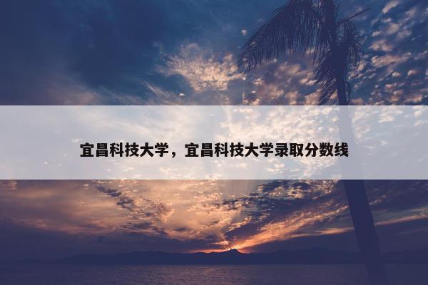 宜昌科技大学，宜昌科技大学录取分数线