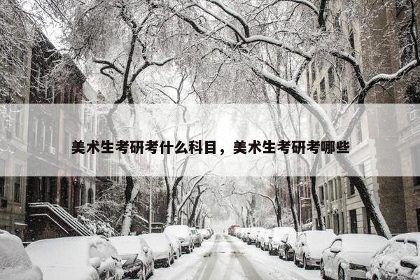 美术生考研考什么科目，美术生考研考哪些
