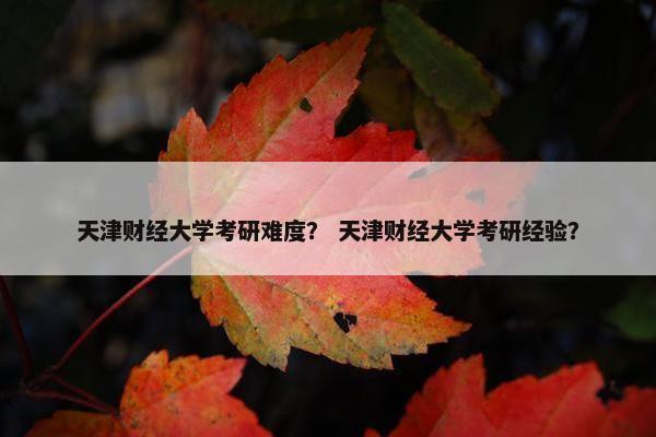 天津财经大学考研难度？ 天津财经大学考研经验？