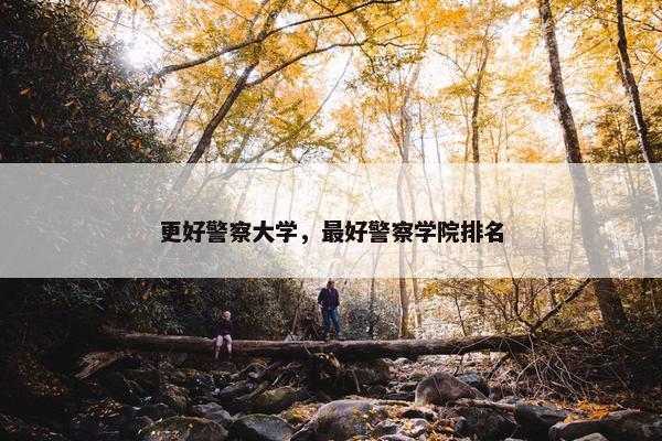 更好警察大学，最好警察学院排名
