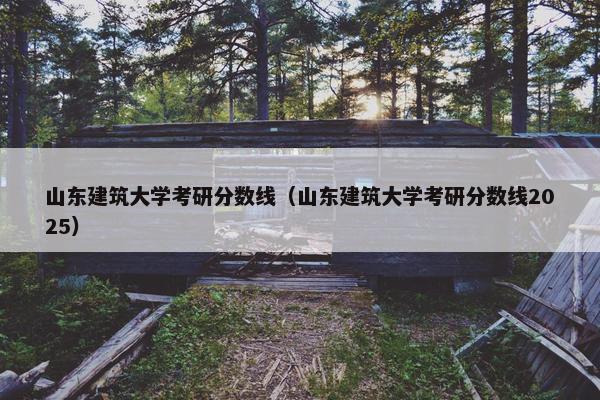 山东建筑大学考研分数线（山东建筑大学考研分数线2025）