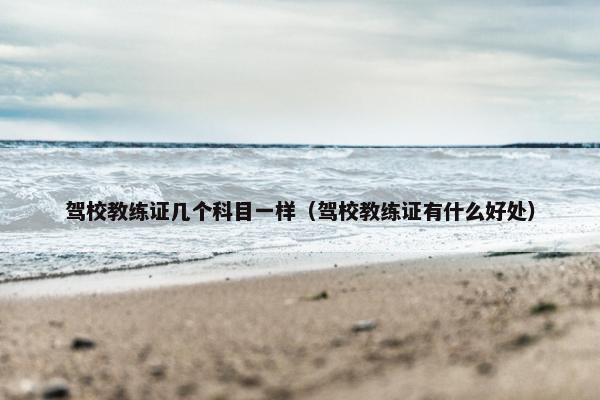 驾校教练证几个科目一样（驾校教练证有什么好处）