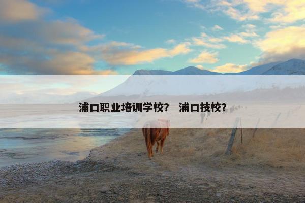 浦口职业培训学校？ 浦口技校？
