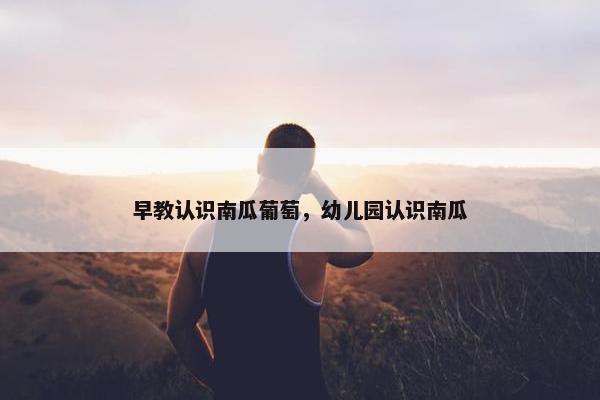 早教认识南瓜葡萄，幼儿园认识南瓜