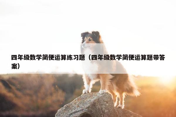 四年级数学简便运算练习题（四年级数学简便运算题带答案）