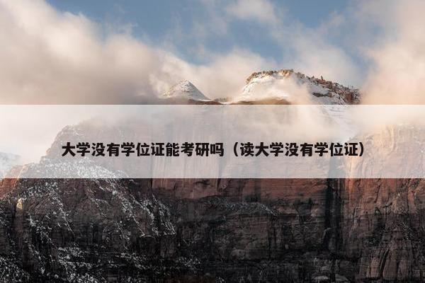 大学没有学位证能考研吗（读大学没有学位证）