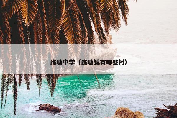 练塘中学（练塘镇有哪些村）