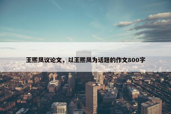 王熙凤议论文，以王熙凤为话题的作文800字