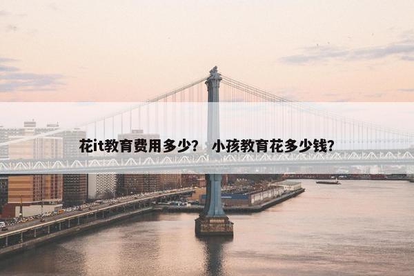 花it教育费用多少？ 小孩教育花多少钱？