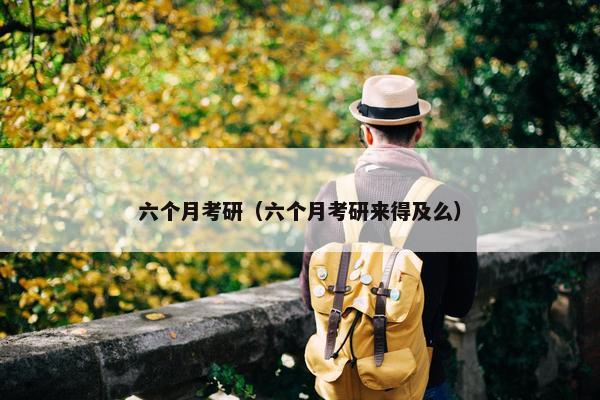 六个月考研（六个月考研来得及么）