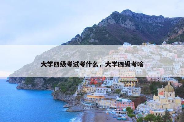 大学四级考试考什么，大学四级考啥