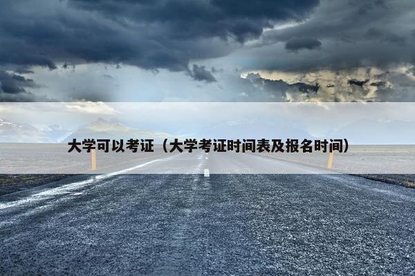 大学可以考证（大学考证时间表及报名时间）