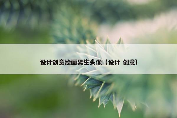 设计创意绘画男生头像（设计 创意）