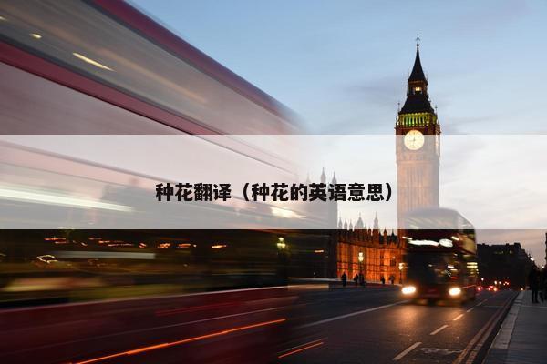 种花翻译（种花的英语意思）
