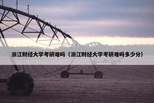 浙江财经大学考研难吗（浙江财经大学考研难吗多少分）
