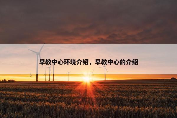 早教中心环境介绍,早教中心的介绍