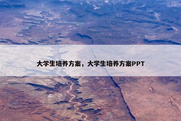 大学生培养方案,大学生培养方案PPT