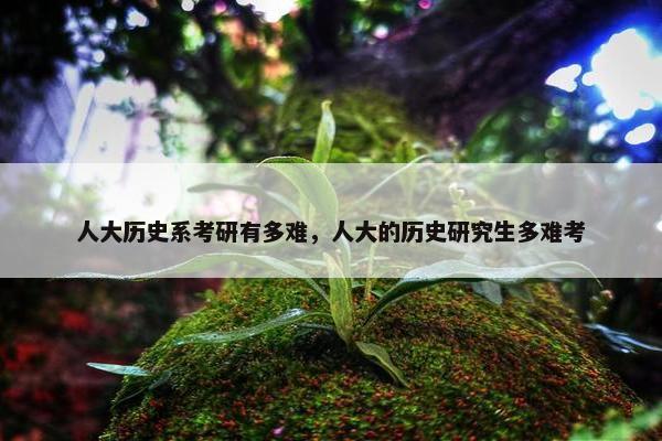 人大历史系考研有多难,人大的历史研究生多难考