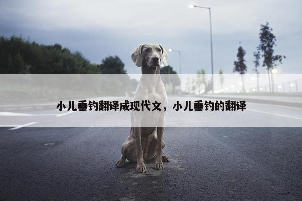 小儿垂钓翻译成现代文,小儿垂钓的翻译