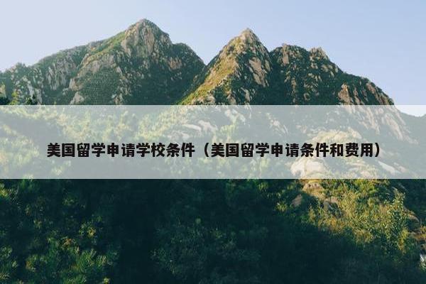 美国留学申请学校条件(美国留学申请条件和费用)