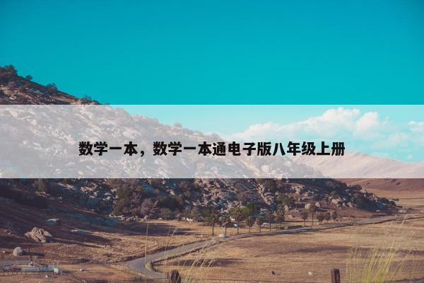 数学一本,数学一本通电子版八年级上册 数学一本,数学一本通电子版八年级上册