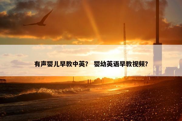 有声婴儿早教中英? 婴幼英语早教视频?