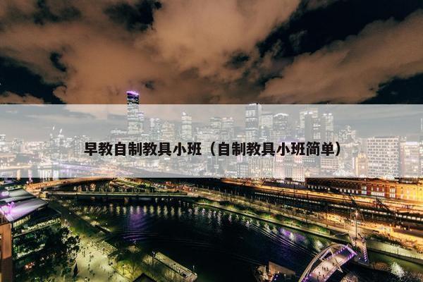 早教自制教具小班(自制教具小班简单)